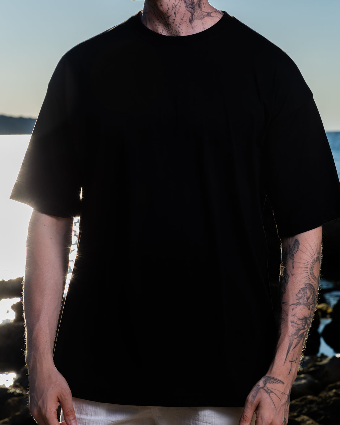 %100 Pamuk Overfit Erkek Basic T-shirt, Erkek Sade Tişört