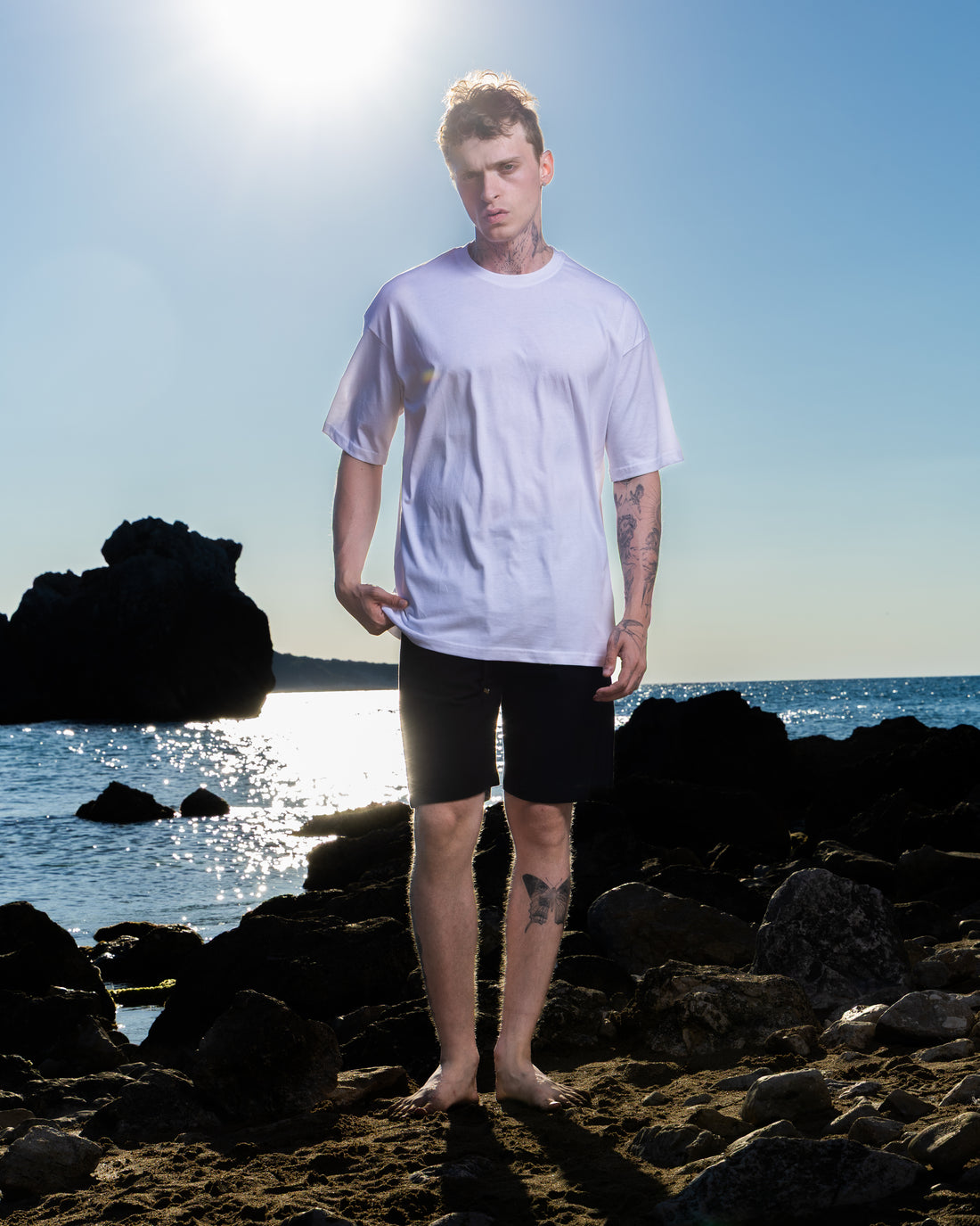 %100 Pamuk Overfit Erkek Basic T-shirt, Erkek Sade Tişört