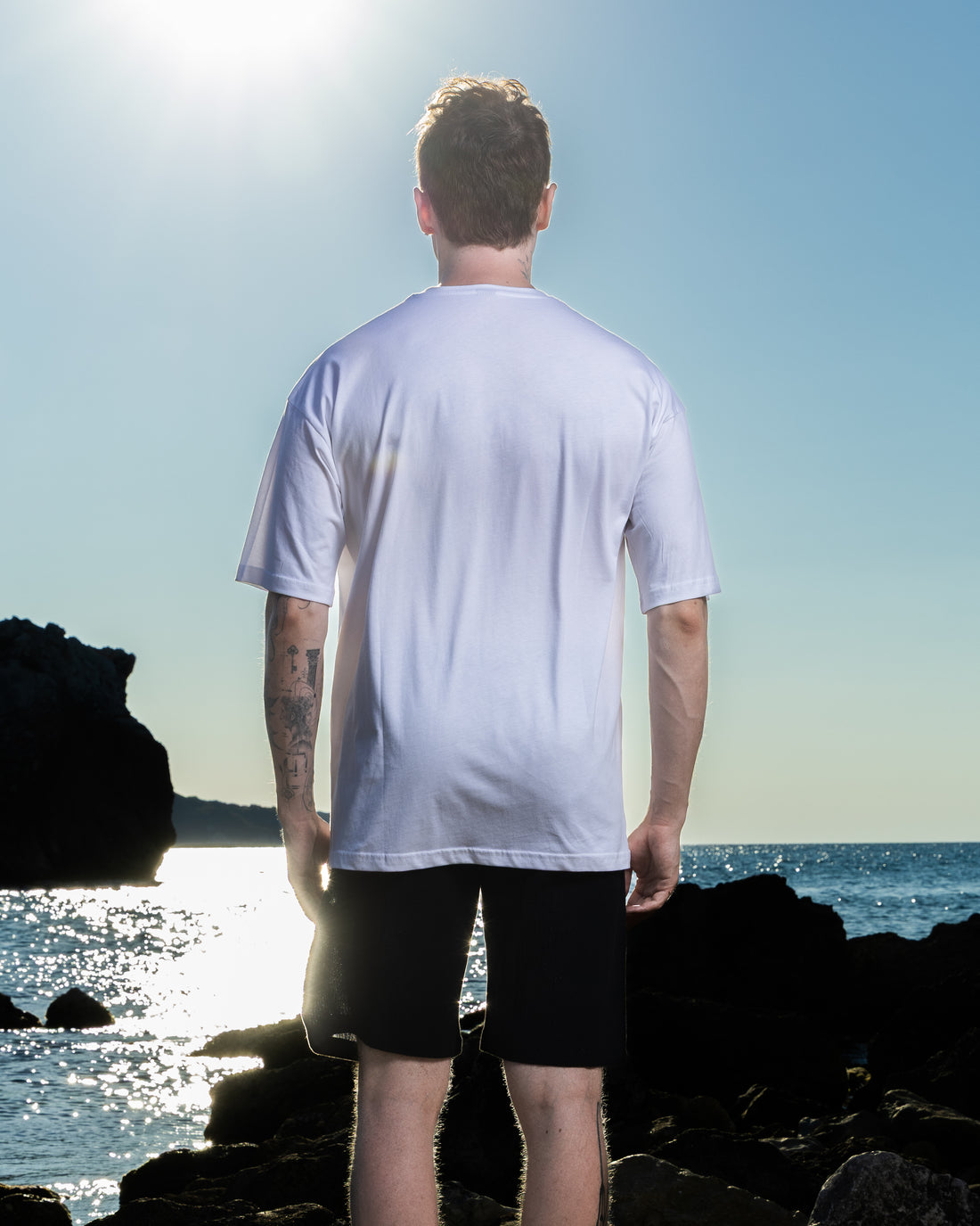 %100 Pamuk Overfit Erkek Basic T-shirt, Erkek Sade Tişört