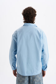 Poplin Kumaş, Rahat Kalıp Düşük Omuz, Erkek EVERYTHING Baskılı Gömlek, Men's Shirt | Renk: Çok Renkli