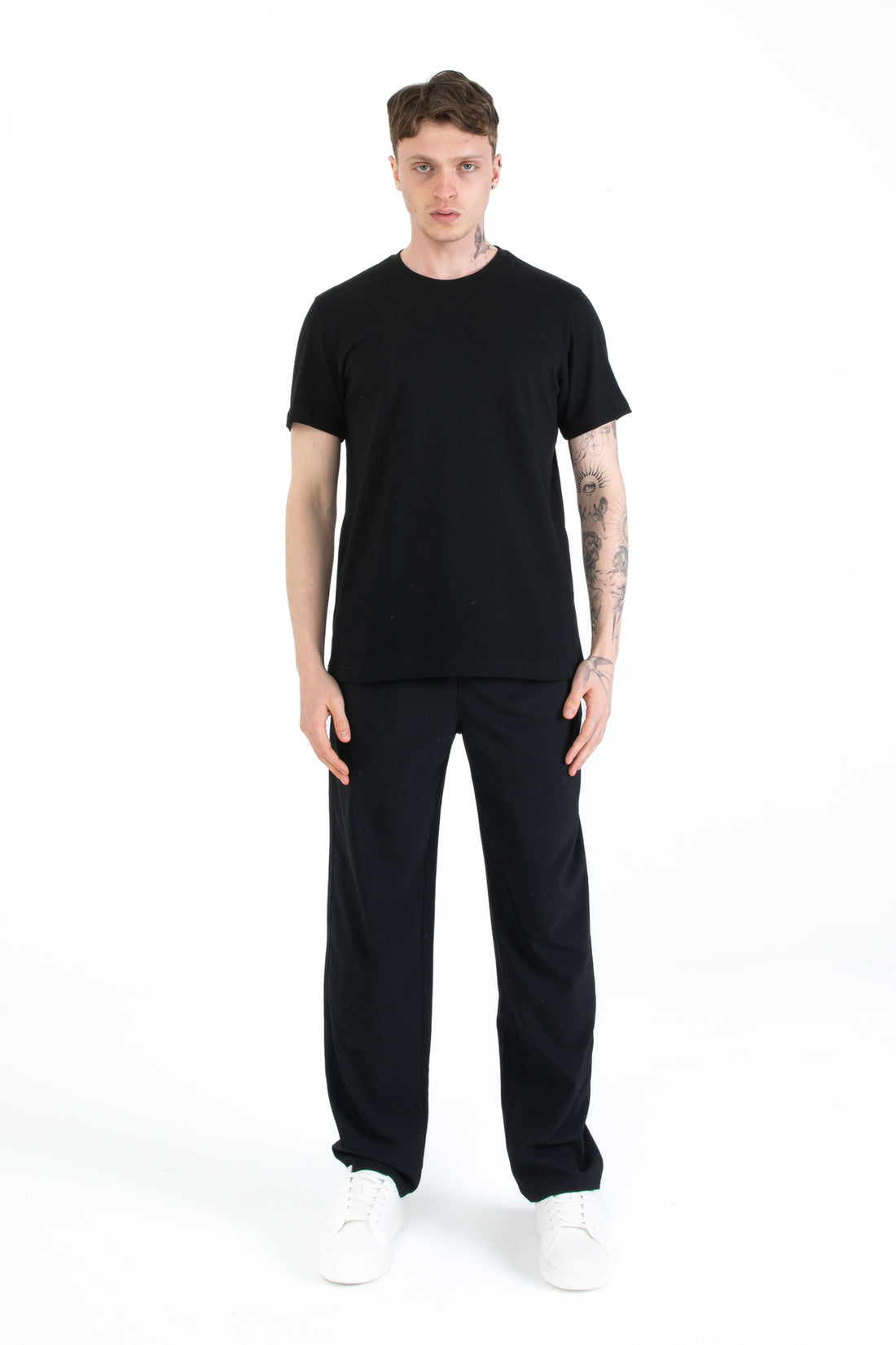 %100 Pamuk Regular Fit Erkek Basic T-shirt, Erkek Sade Tişört
