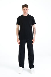 %100 Pamuk Regular Fit Erkek Basic T-shirt, Erkek Sade Tişört | Renk: Siyah