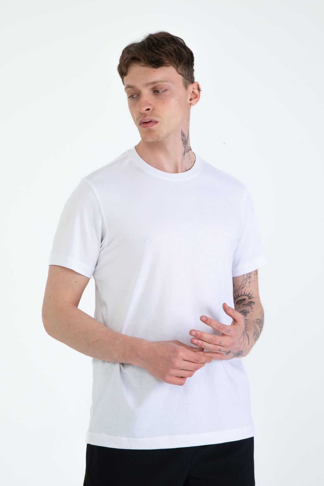 %100 Pamuk Regular Fit Erkek Basic T-shirt, Erkek Sade Tişört