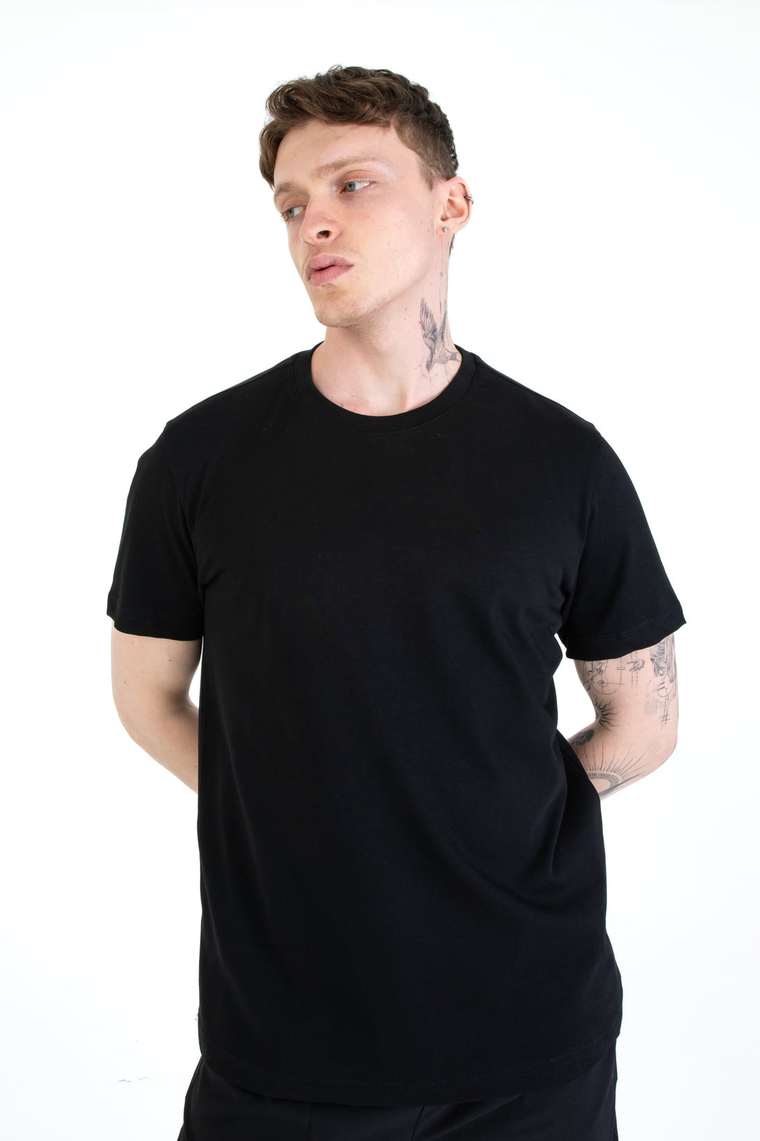 %100 Pamuk Regular Fit Erkek Basic T-shirt, Erkek Sade Tişört