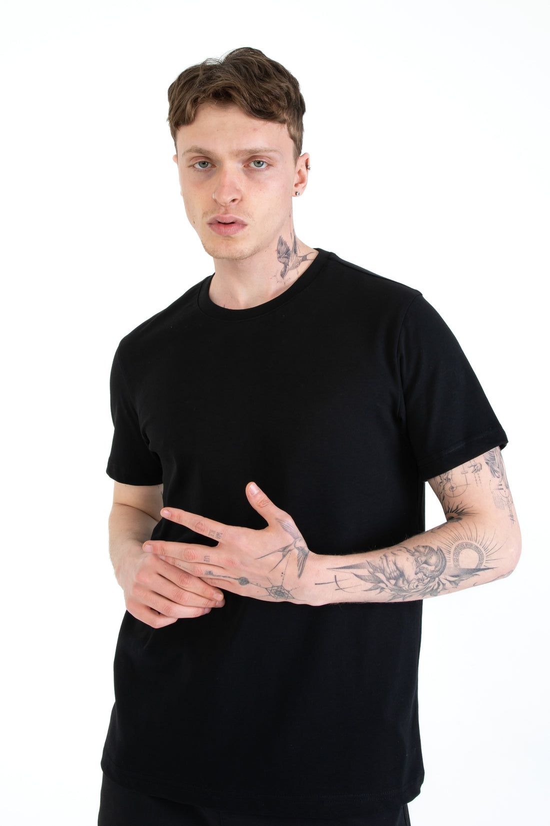%100 Pamuk Regular Fit Erkek Basic T-shirt, Erkek Sade Tişört