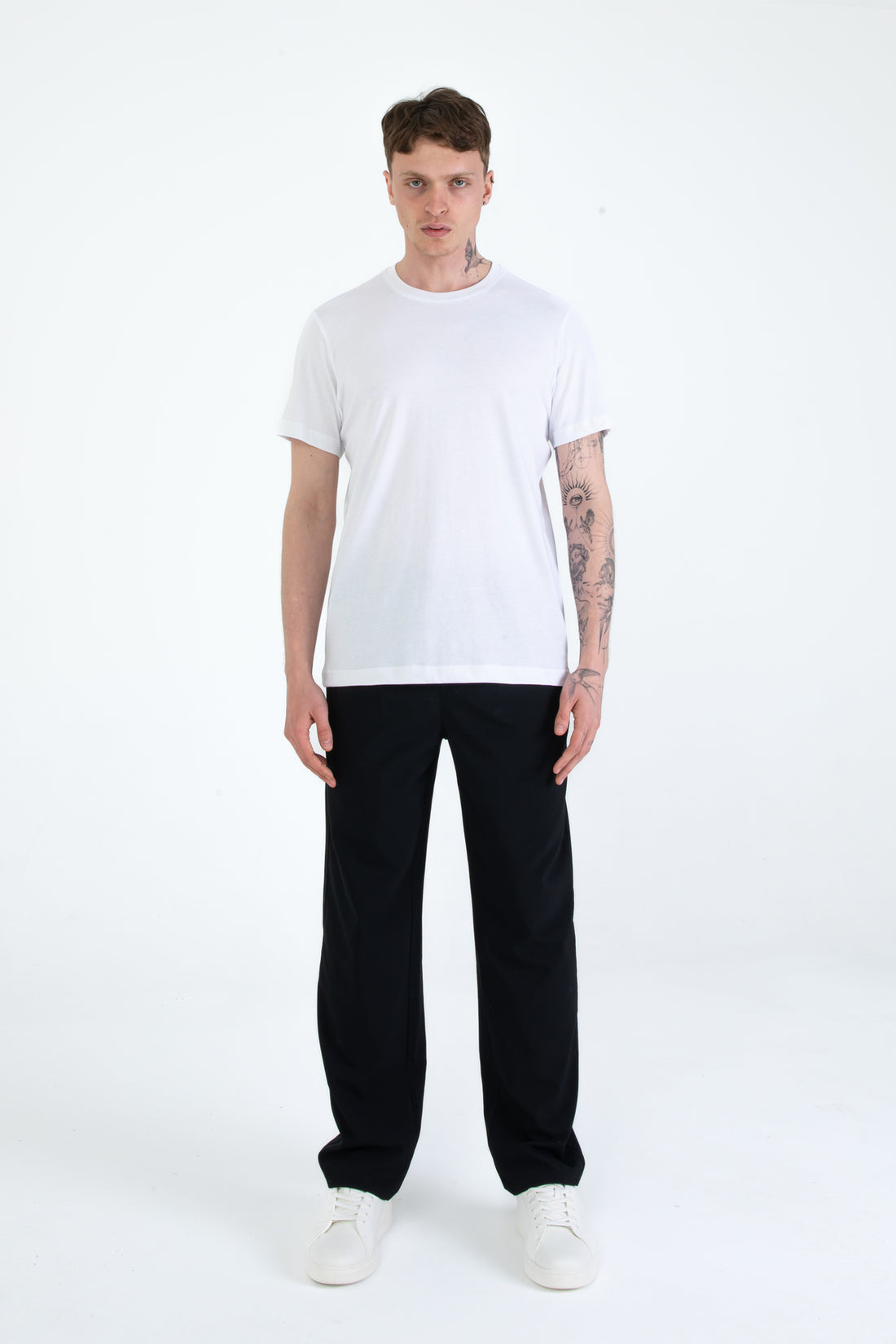 %100 Pamuk Regular Fit Erkek Basic T-shirt, Erkek Sade Tişört