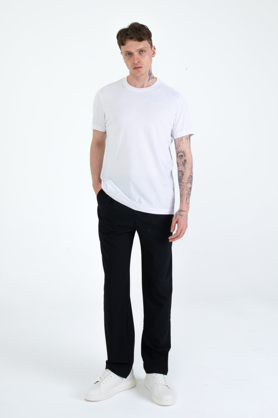 %100 Pamuk Regular Fit Erkek Basic T-shirt, Erkek Sade Tişört