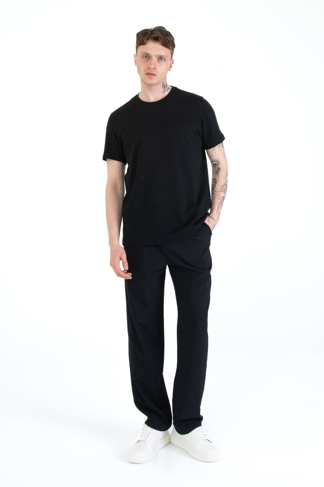 %100 Pamuk Regular Fit Erkek Basic T-shirt, Erkek Sade Tişört